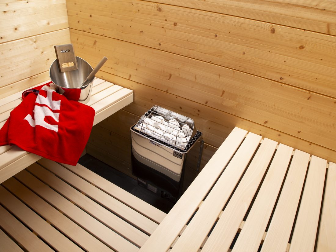 Harvia KIP 8kW Sauna Heater Package – Built-in controls