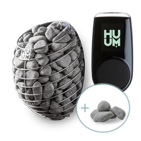 HUUM sauna heater package with UKU WiFi controller and sauna stones