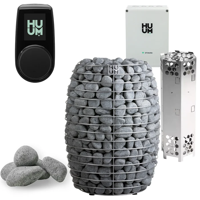 HUUM HIVE complete sauna heater package with WiFi controls and stones